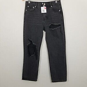 NWT Adika Cropped Distressed Jeans Size L